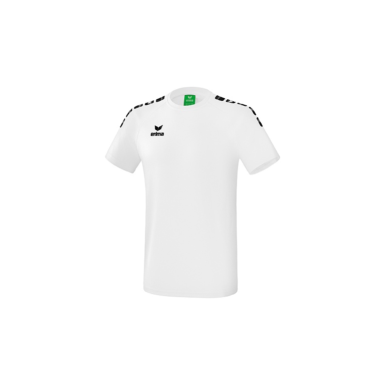 Erima T-shirt treningowe Essential 5-C - mieszanka bawełny - biały/czarny męski